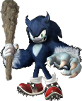 Sonic the Werehog with a BANCLUB